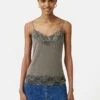 Modal Lace Vest | Mushroom