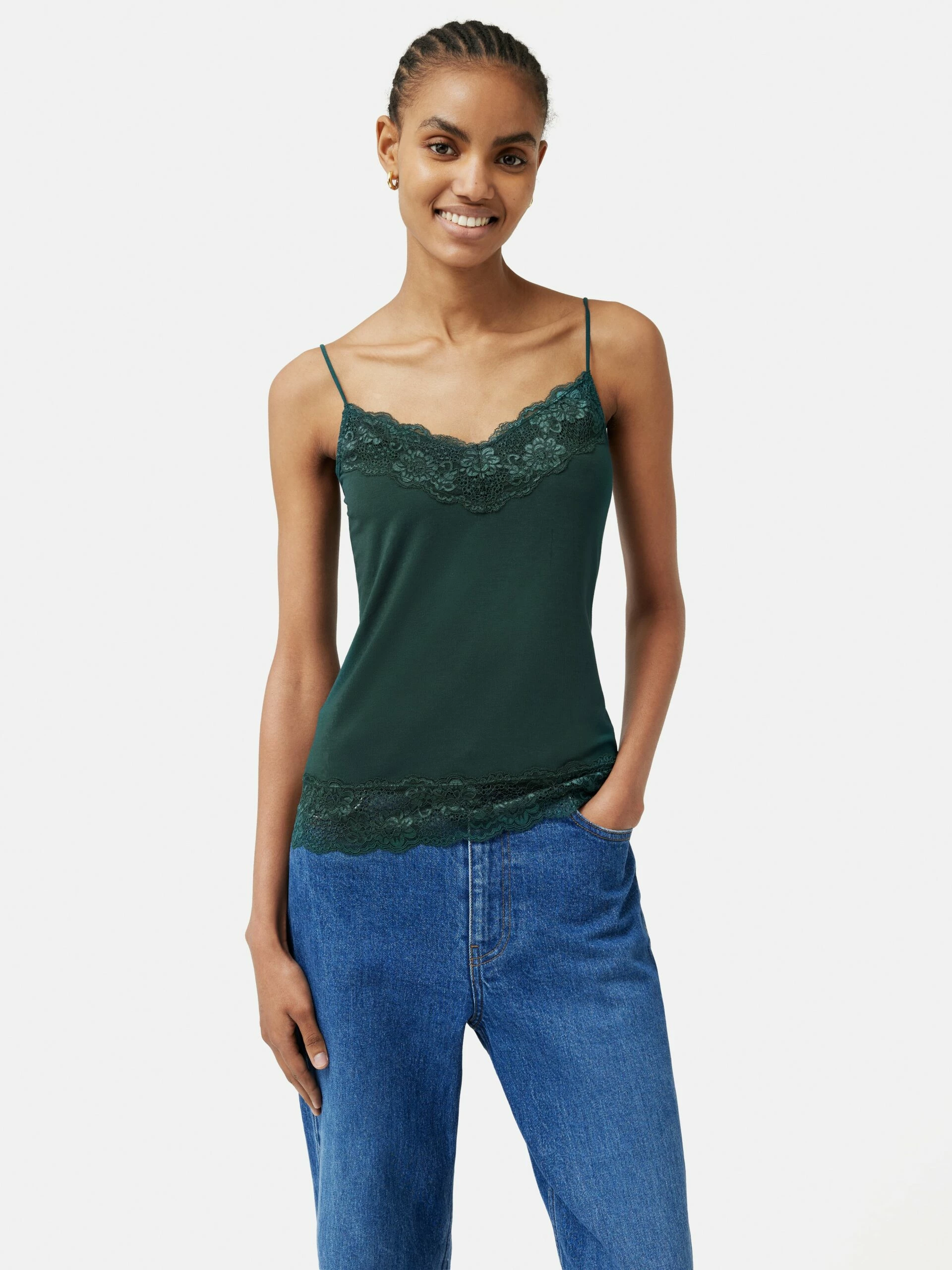 Modal Lace Vest | Nordic Pine 1 Modal Lace Vest | Nordic Pine