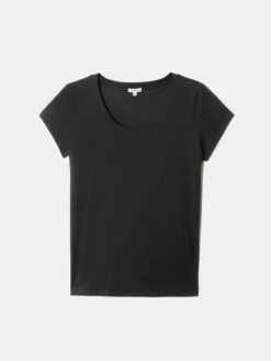 Supima Cotton Short Sleeve Tee | Black 9 Supima Cotton Short Sleeve Tee | Black -Jigsaw Shop J42555 BK000 STILL STILL 1