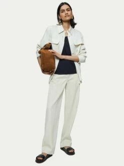 Supima Cotton Short Sleeve Tee | Navy 8 Supima Cotton Short Sleeve Tee | Navy -Jigsaw Shop J42555 BL010 3