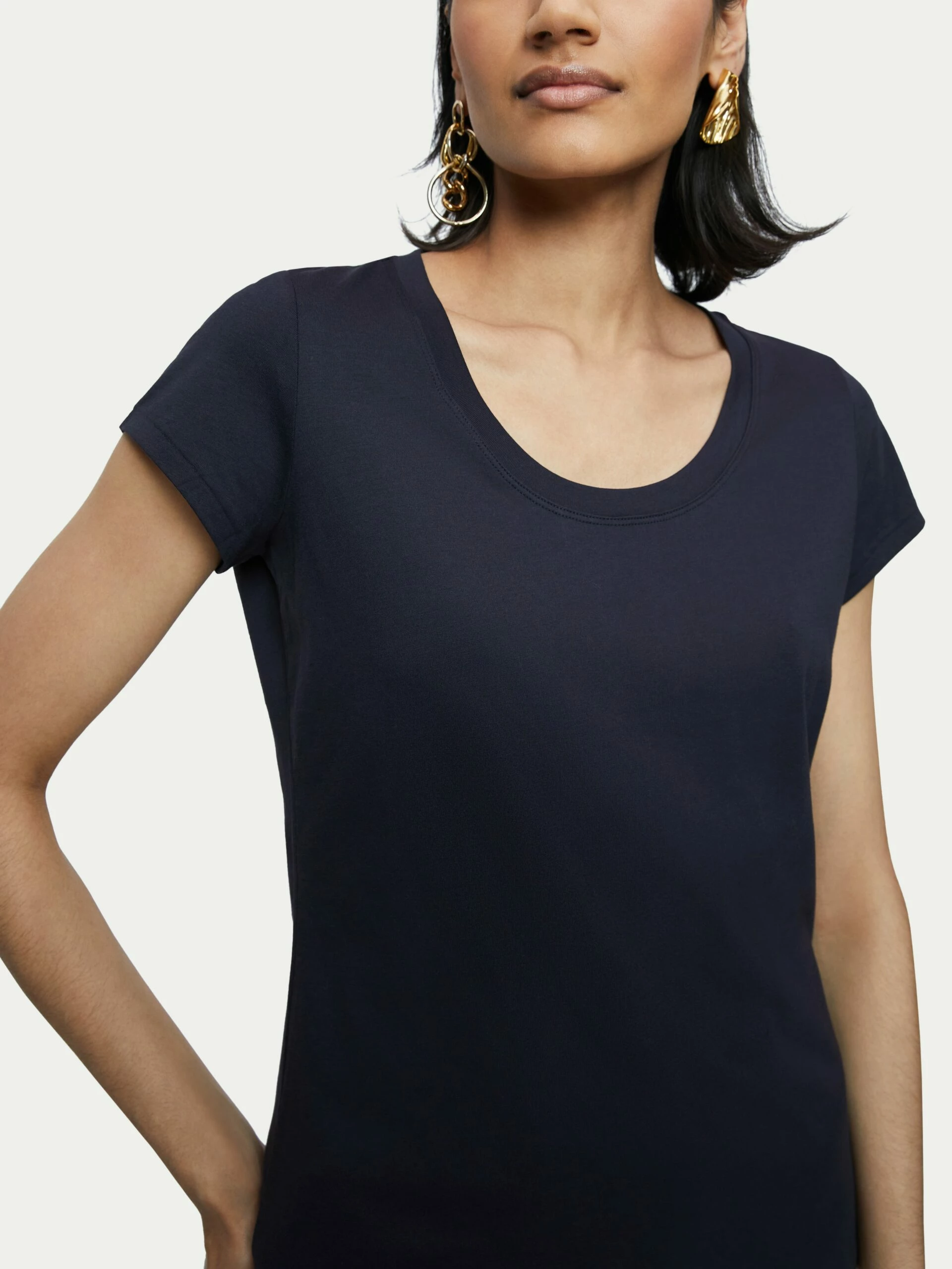 Supima Cotton Short Sleeve Tee | Navy 4 Supima Cotton Short Sleeve Tee | Navy - Image 4