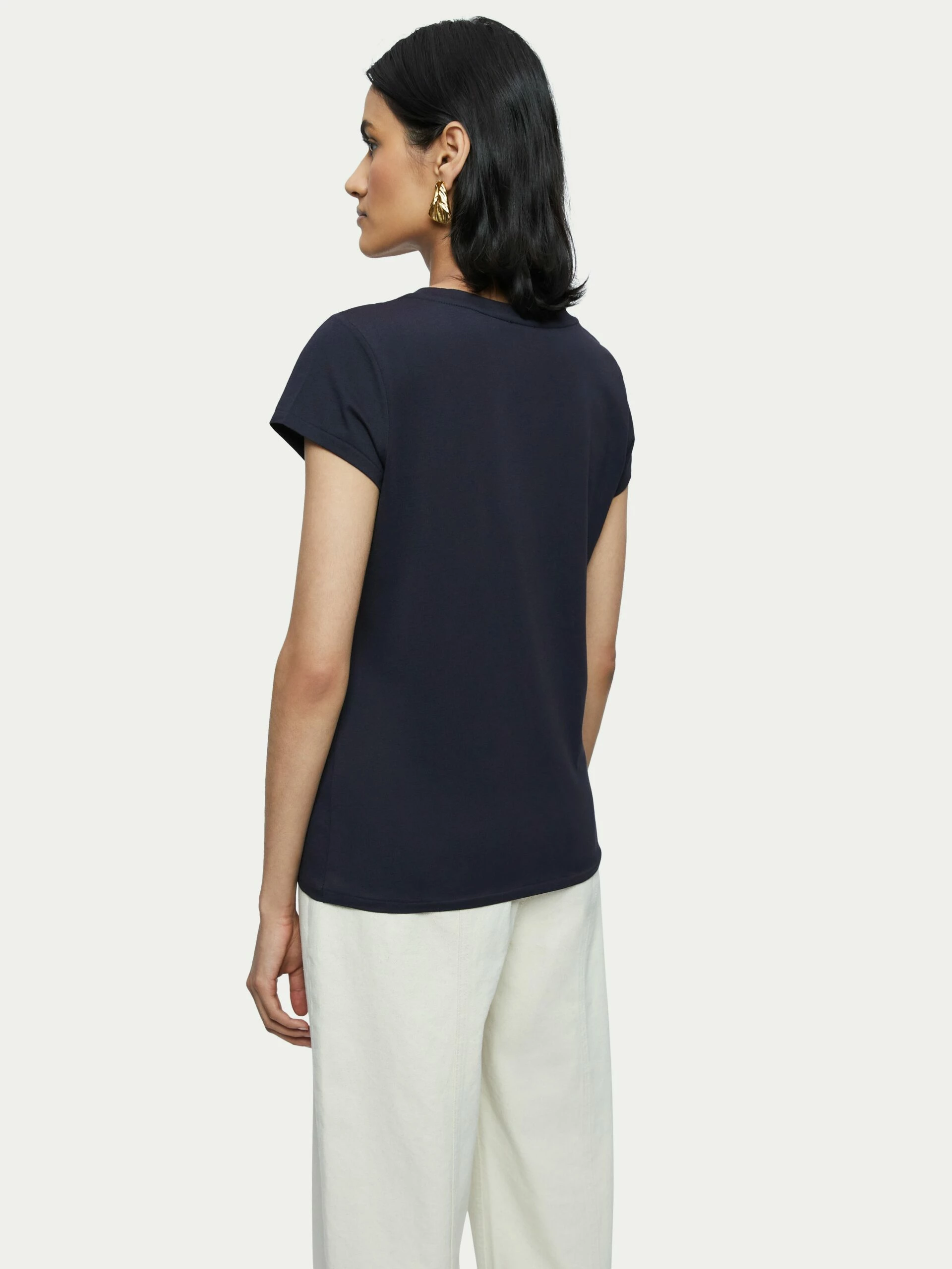 Supima Cotton Short Sleeve Tee | Navy 5 Supima Cotton Short Sleeve Tee | Navy - Image 5