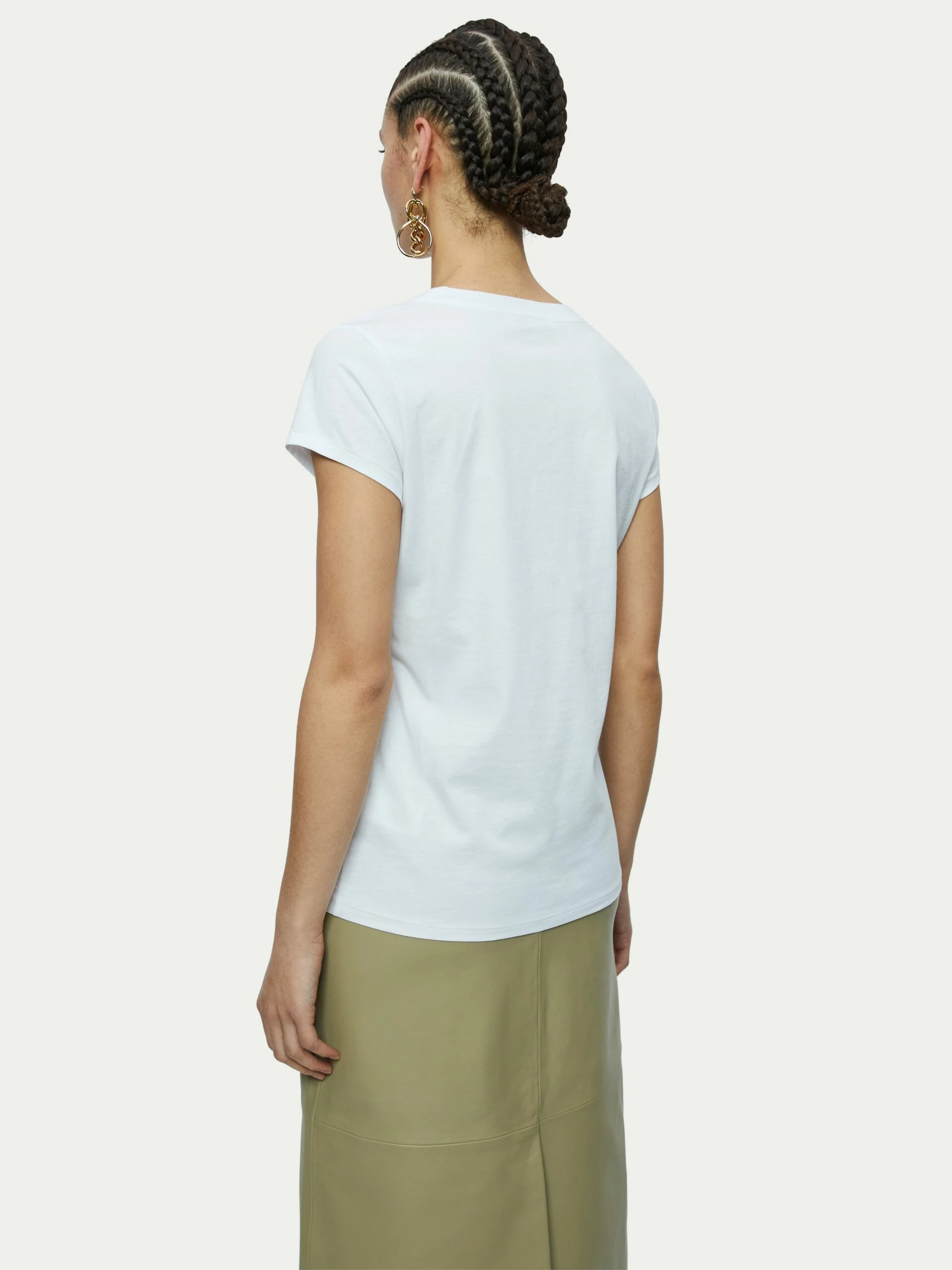 Supima Cotton Short Sleeve Tee | White 4 Supima Cotton Short Sleeve Tee | White - Image 4