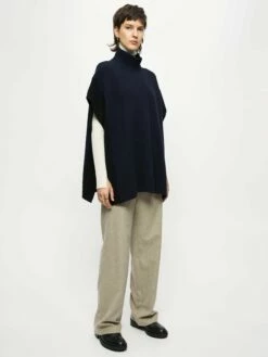 Merino Rib Tabard | Dark Navy