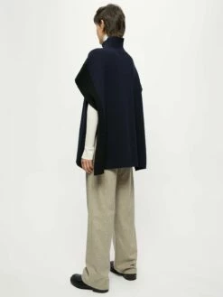 Merino Rib Tabard | Dark Navy -Jigsaw Shop J42644 BL030 5