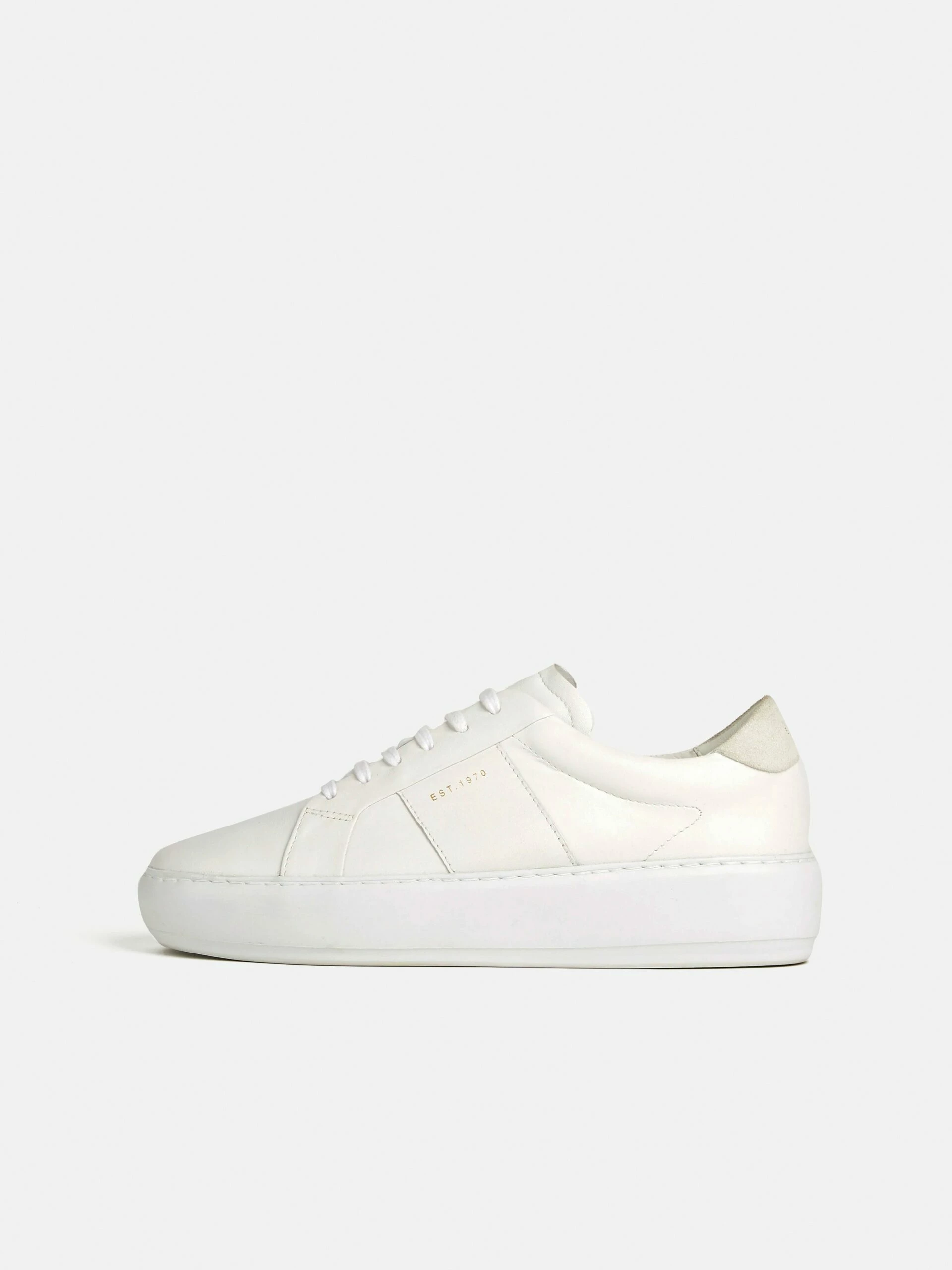 Riva Leather Platform Trainer | White 1 Riva Leather Platform Trainer | White