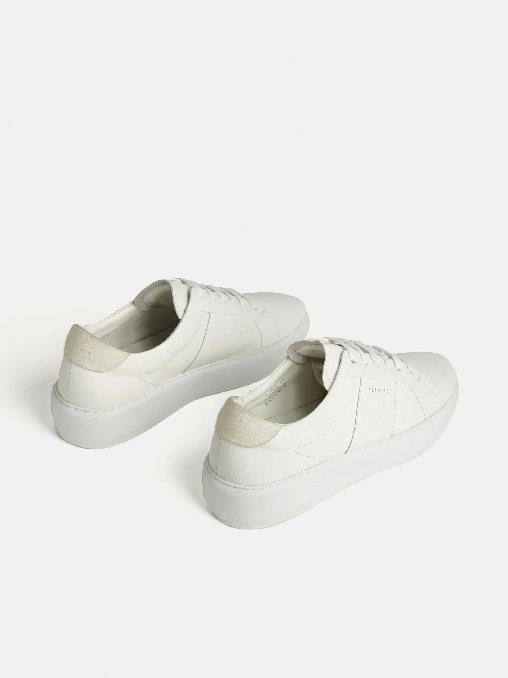 Riva Leather Platform Trainer | White 4 Riva Leather Platform Trainer | White - Image 4