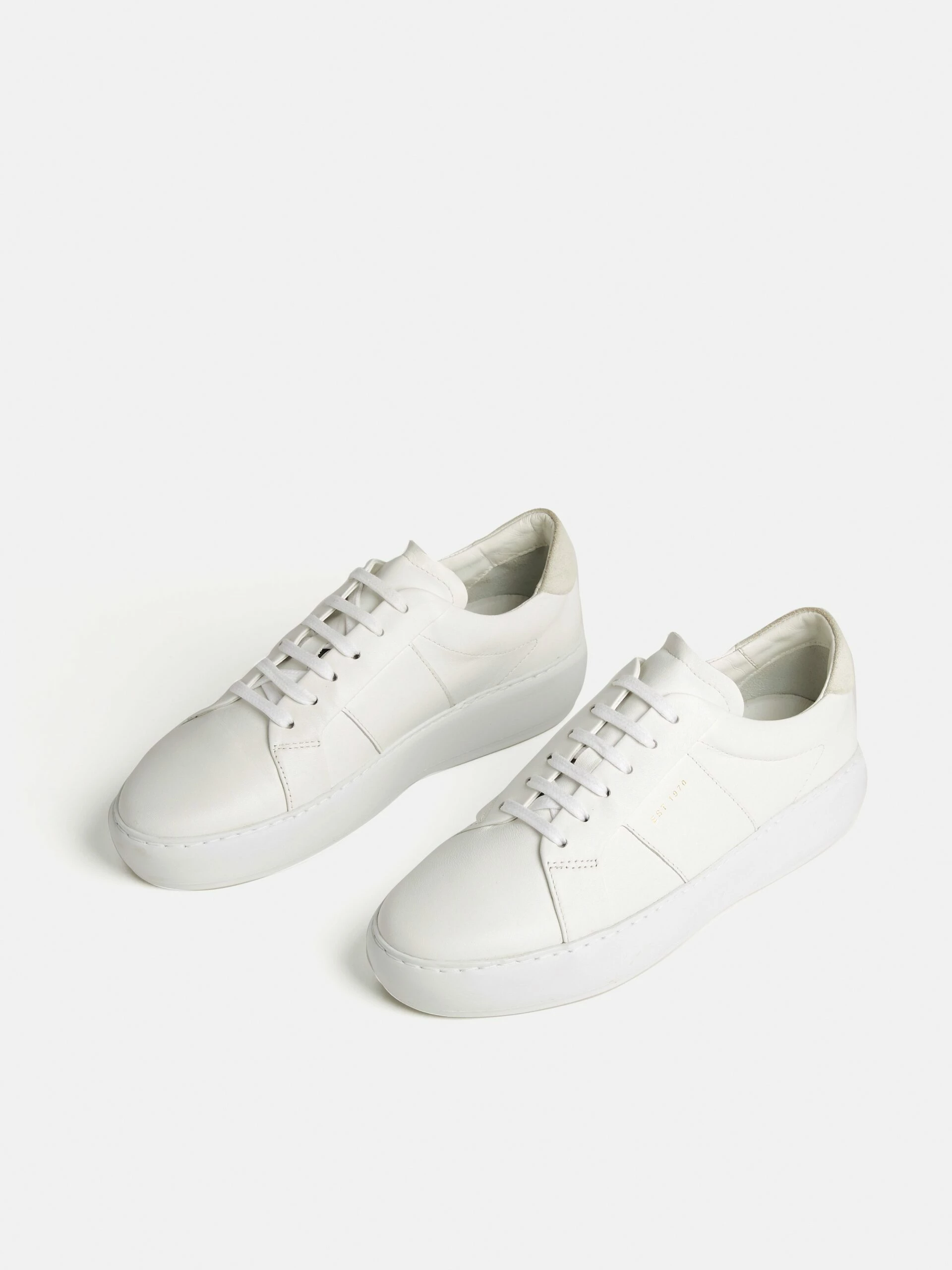 Riva Leather Platform Trainer | White 2 Riva Leather Platform Trainer | White - Image 2