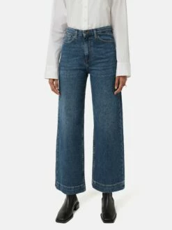 Tyne Wide Leg Crop Jean | Vintage Mid Blue
