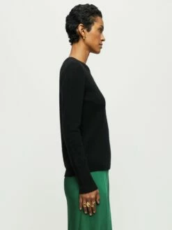 Cloud Cashmere Crew Jumper | Black -Jigsaw Shop J44299 BK000 4