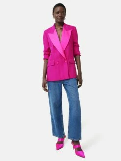 Belted Tuxedo Jacket | Pink -Jigsaw Shop J44519 PI000 4