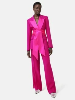 Belted Tuxedo Jacket | Pink -Jigsaw Shop J44519 PI000 9