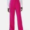 Wide Leg Tuxedo Trouser | Pink