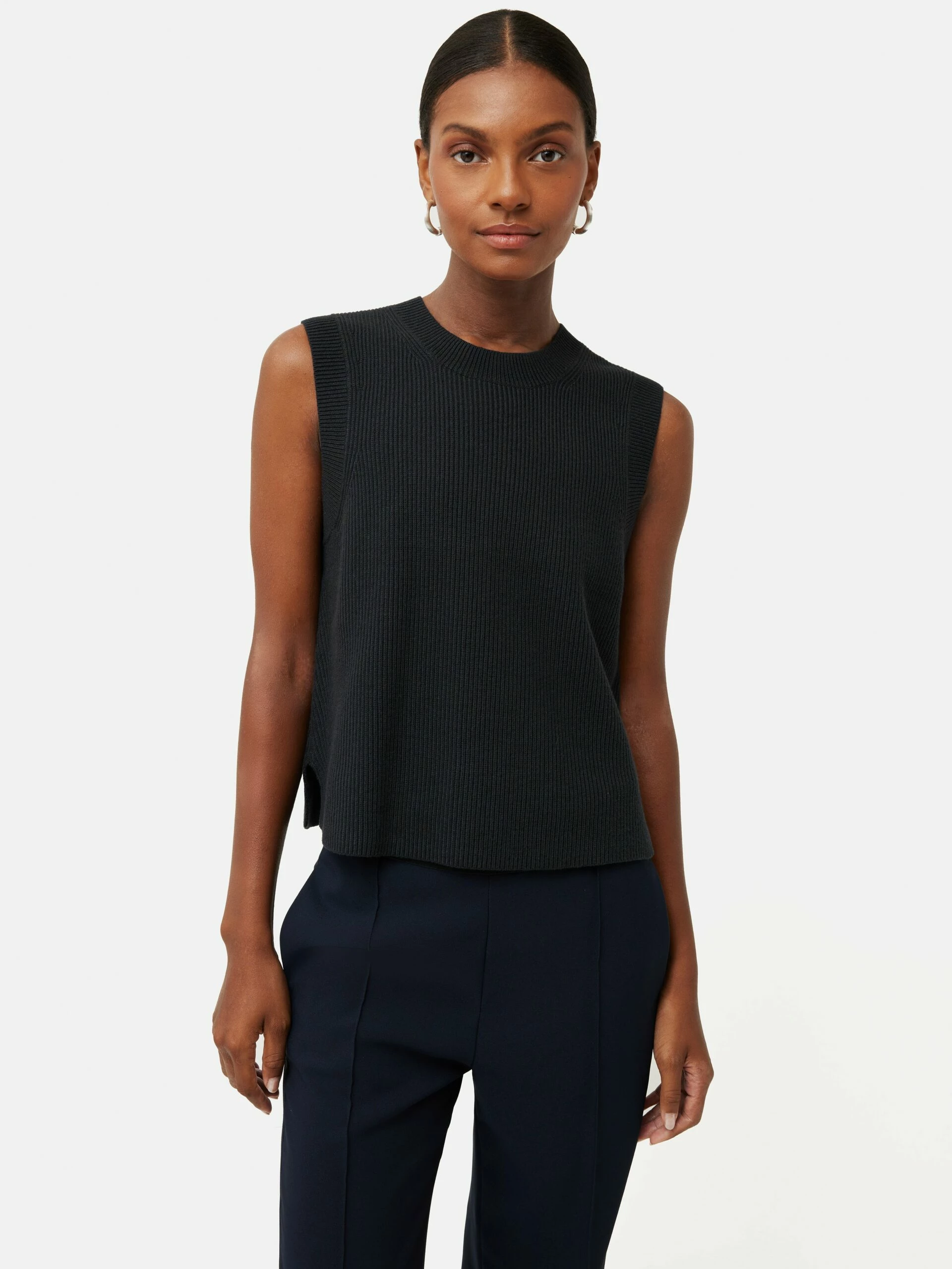 Cotton Blend Crew Tank | Black 1 Cotton Blend Crew Tank | Black