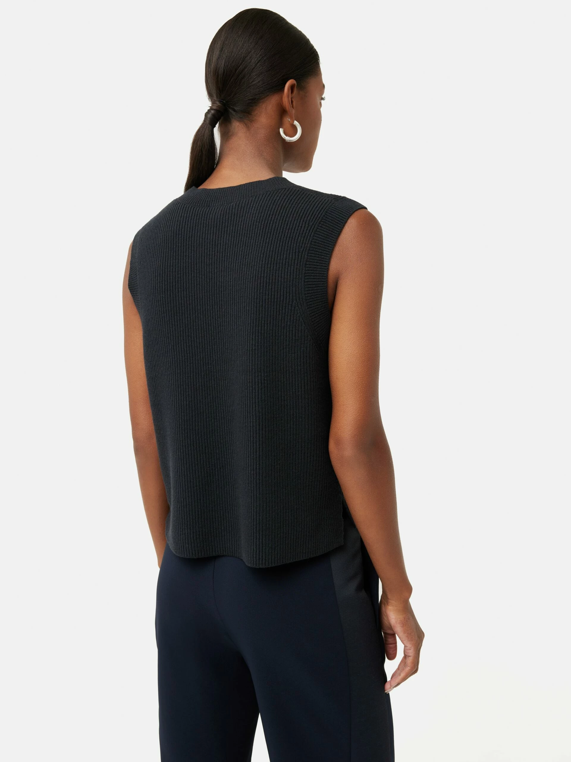 Cotton Blend Crew Tank | Black 5 Cotton Blend Crew Tank | Black - Image 5