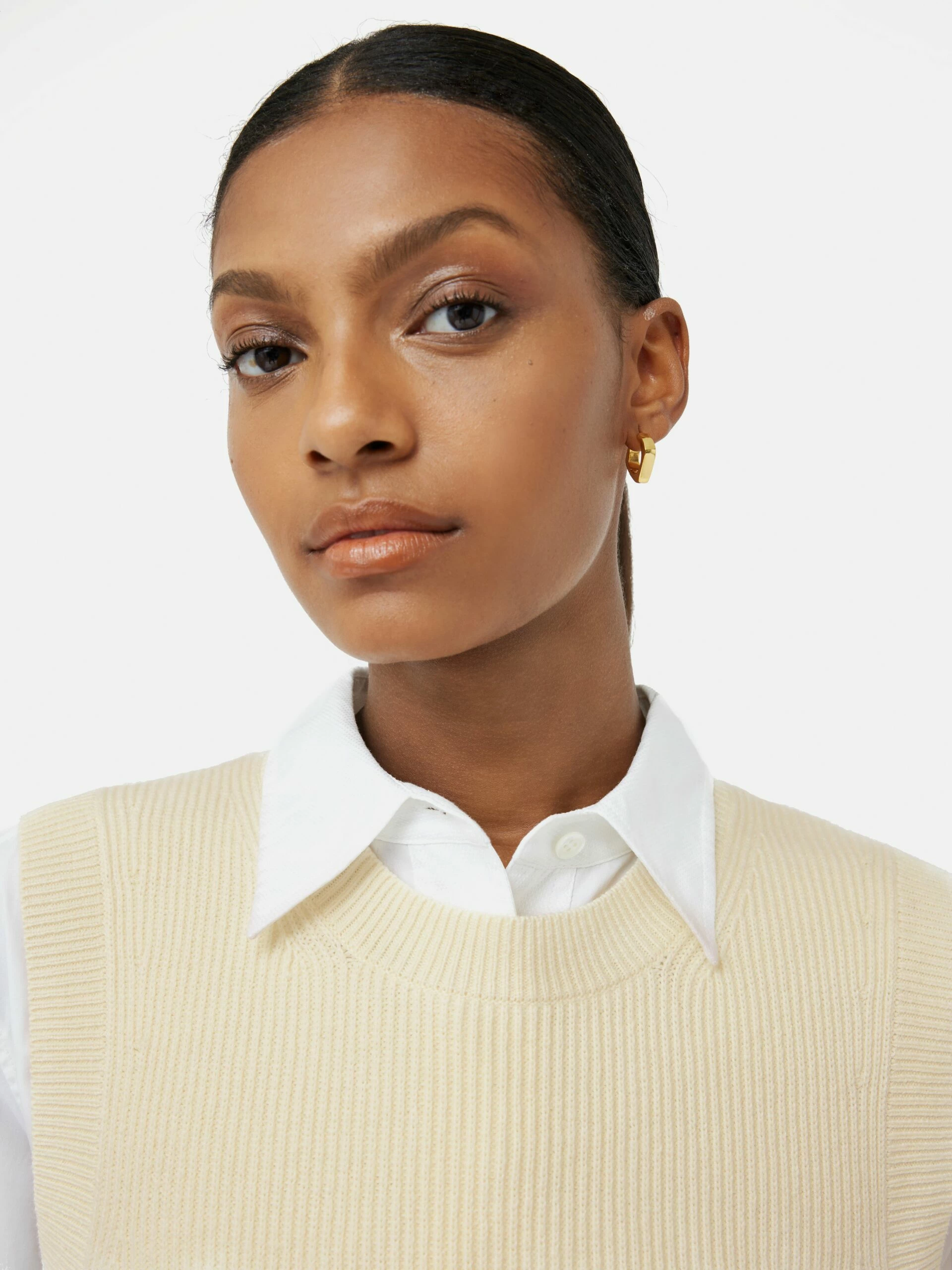 Cotton Blend Crew Tank | Ivory 3 Cotton Blend Crew Tank | Ivory - Image 3