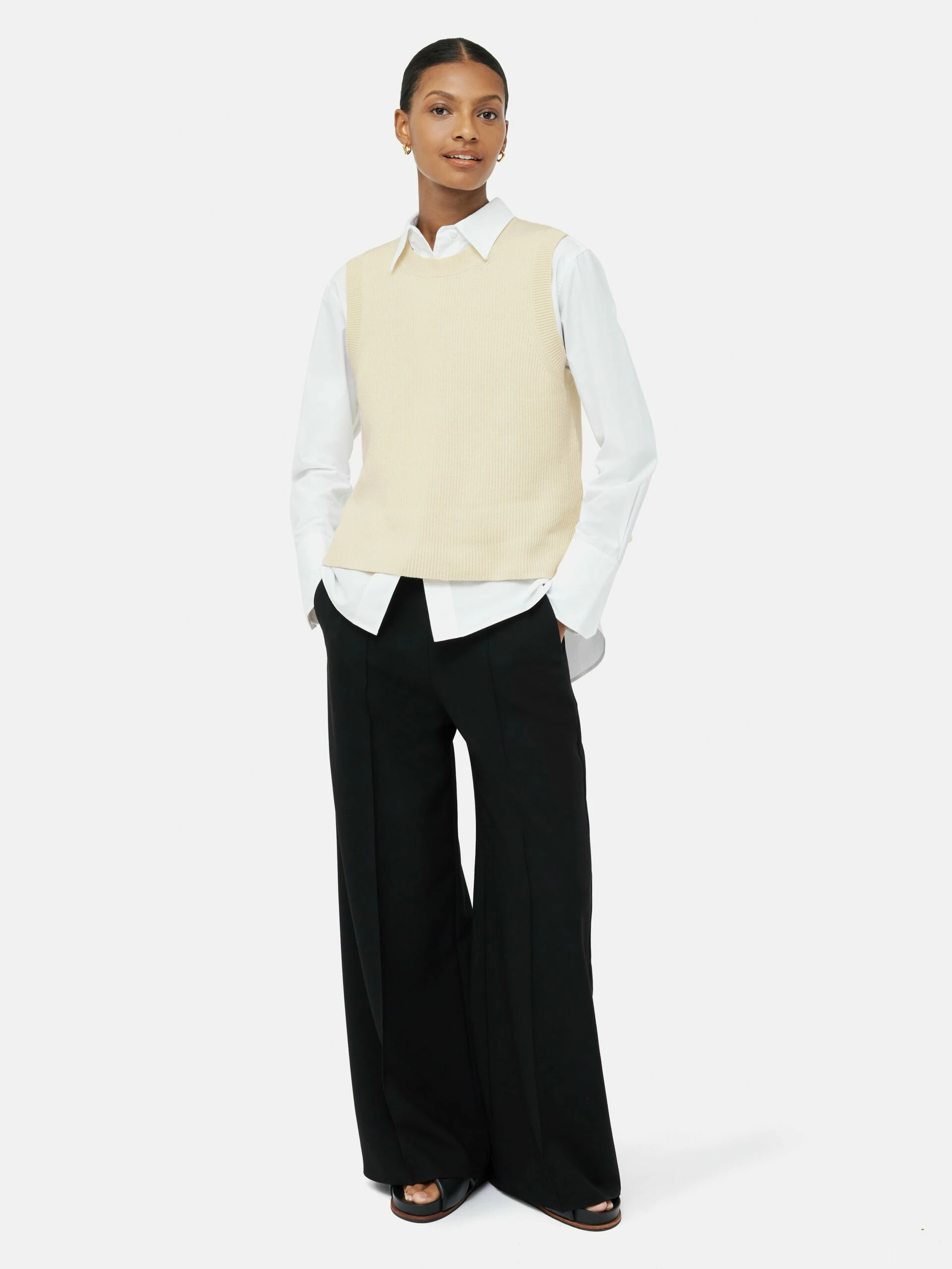 Cotton Blend Crew Tank | Ivory 2 Cotton Blend Crew Tank | Ivory - Image 2