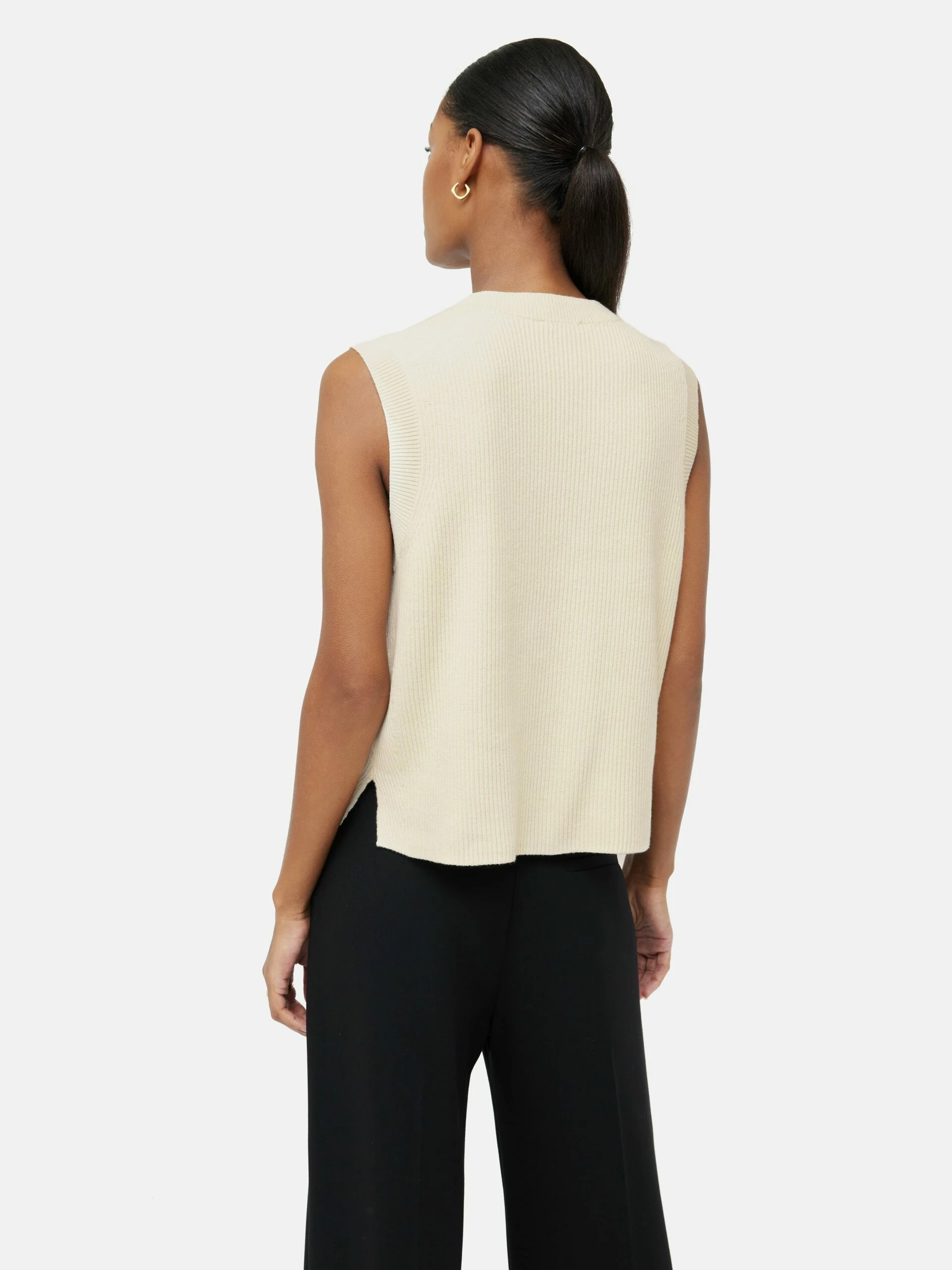Cotton Blend Crew Tank | Ivory 6 Cotton Blend Crew Tank | Ivory - Image 6