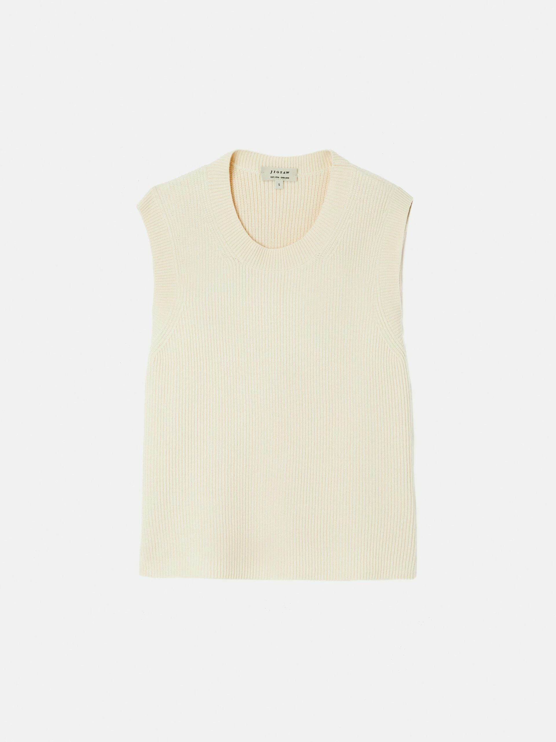 Cotton Blend Crew Tank | Ivory 7 Cotton Blend Crew Tank | Ivory - Image 7