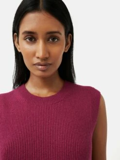 Cotton Blend Crew Tank | Berry 11 Cotton Blend Crew Tank | Berry -Jigsaw Shop J44822 PU006 1