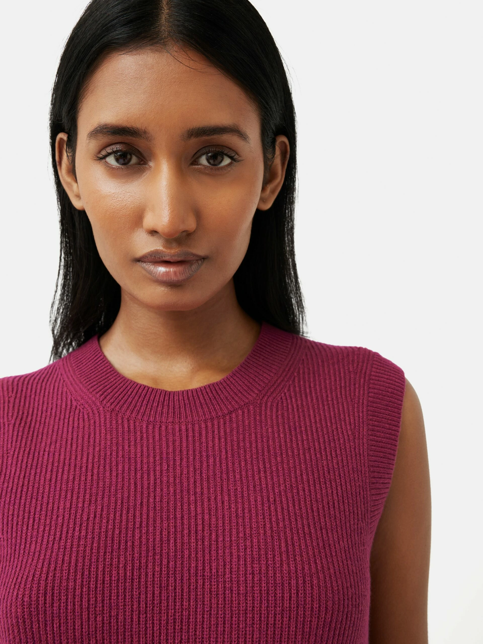 Cotton Blend Crew Tank | Berry 3 Cotton Blend Crew Tank | Berry - Image 3