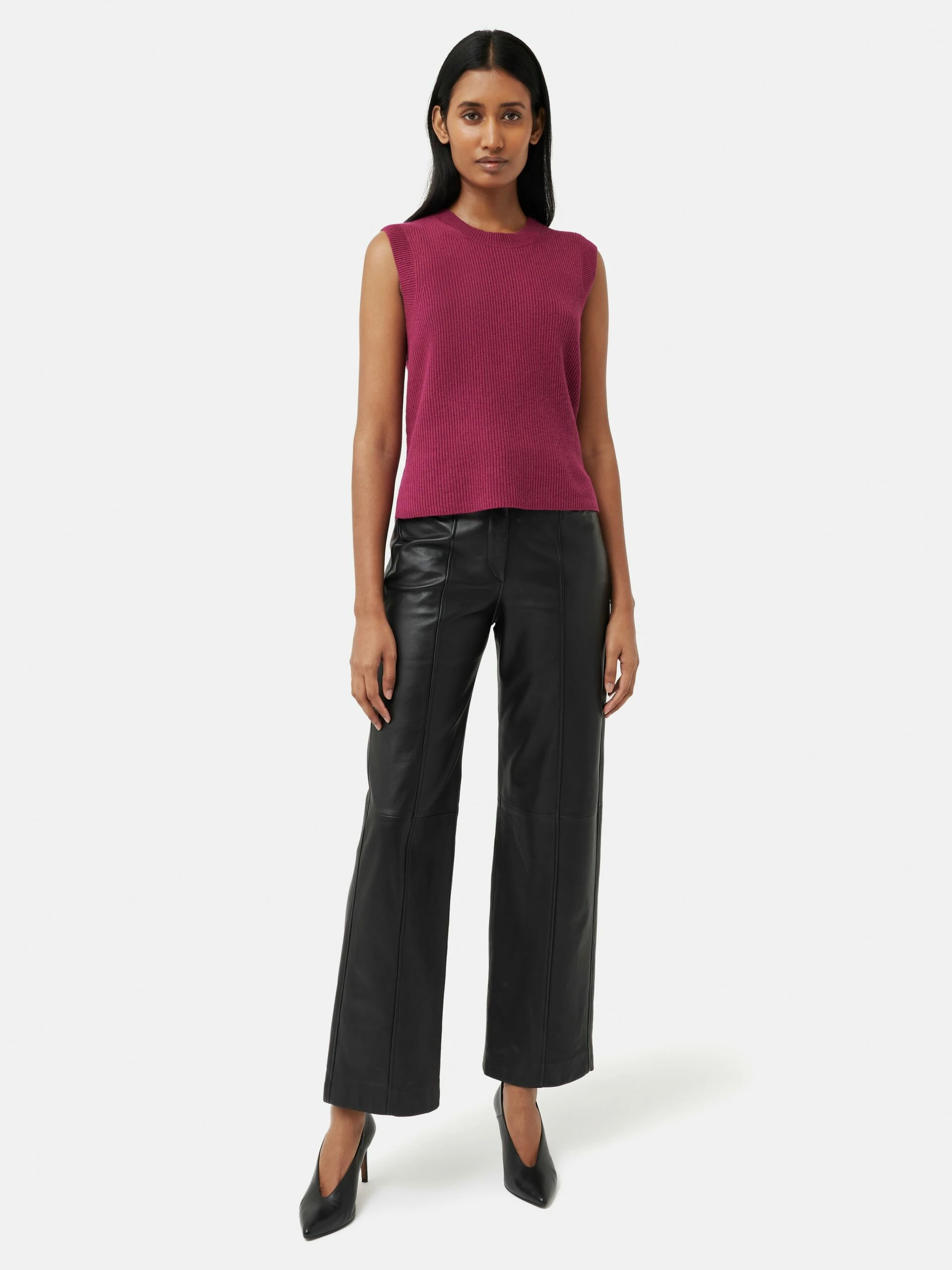 Cotton Blend Crew Tank | Berry 2 Cotton Blend Crew Tank | Berry - Image 2