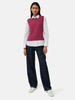 Cotton Blend Crew Tank | Berry 14 Cotton Blend Crew Tank | Berry -Jigsaw Shop J44822 PU006 9