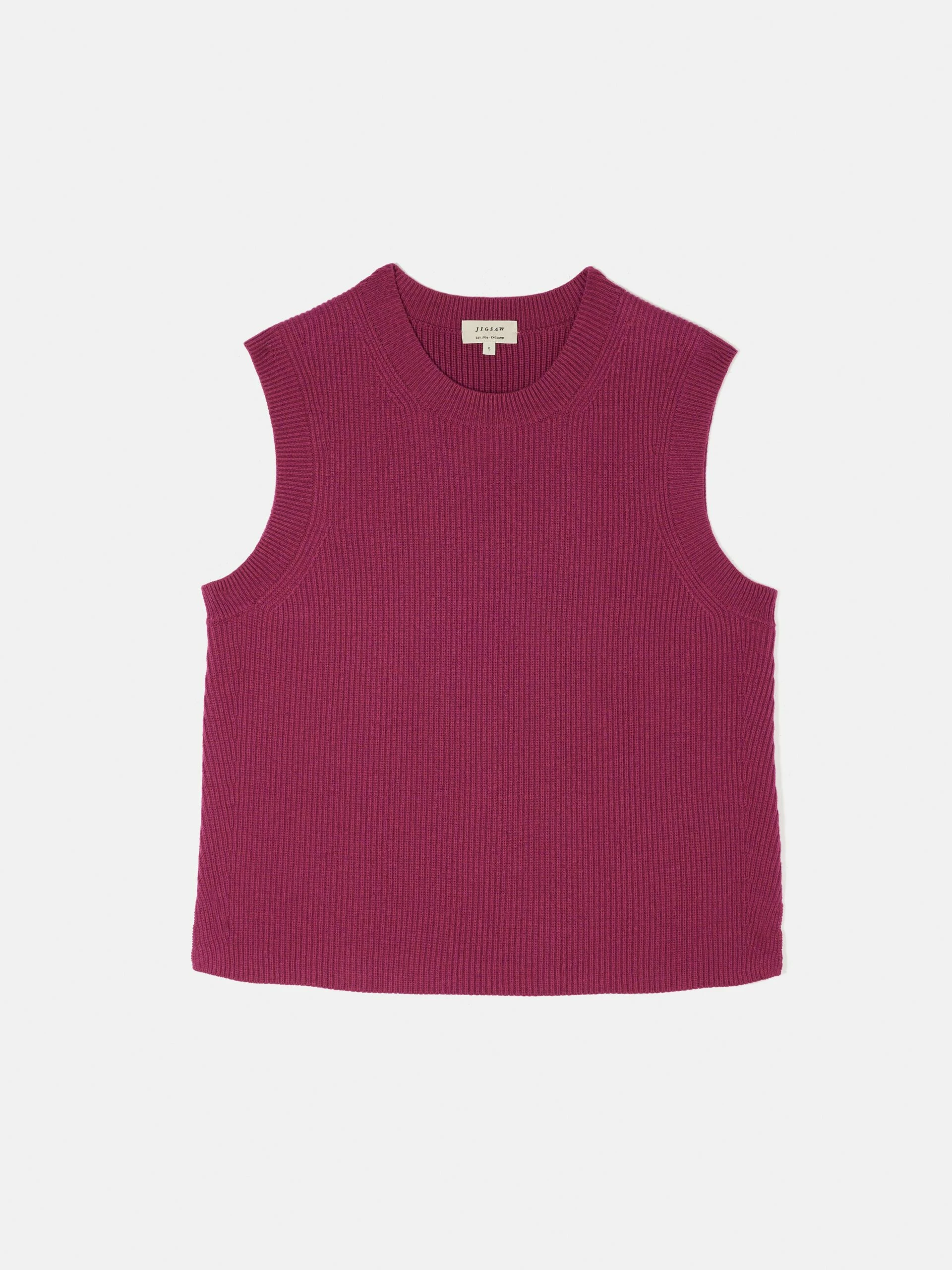 Cotton Blend Crew Tank | Berry 8 Cotton Blend Crew Tank | Berry - Image 8