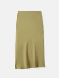 Satin Bias Midi Slip Skirt | Khaki 11 Satin Bias Midi Slip Skirt | Khaki -Jigsaw Shop J44933 GN020 STILL 10