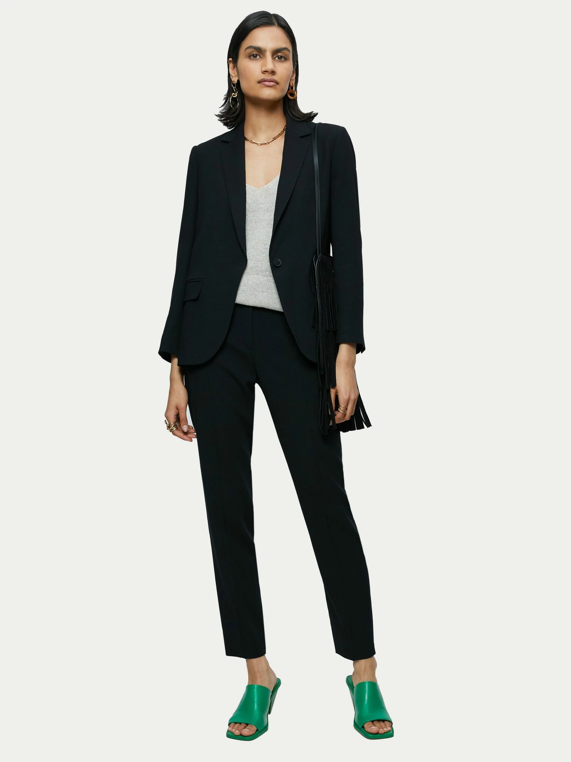 Fluid Twill Brook Blazer | Black 2 Fluid Twill Brook Blazer | Black - Image 2