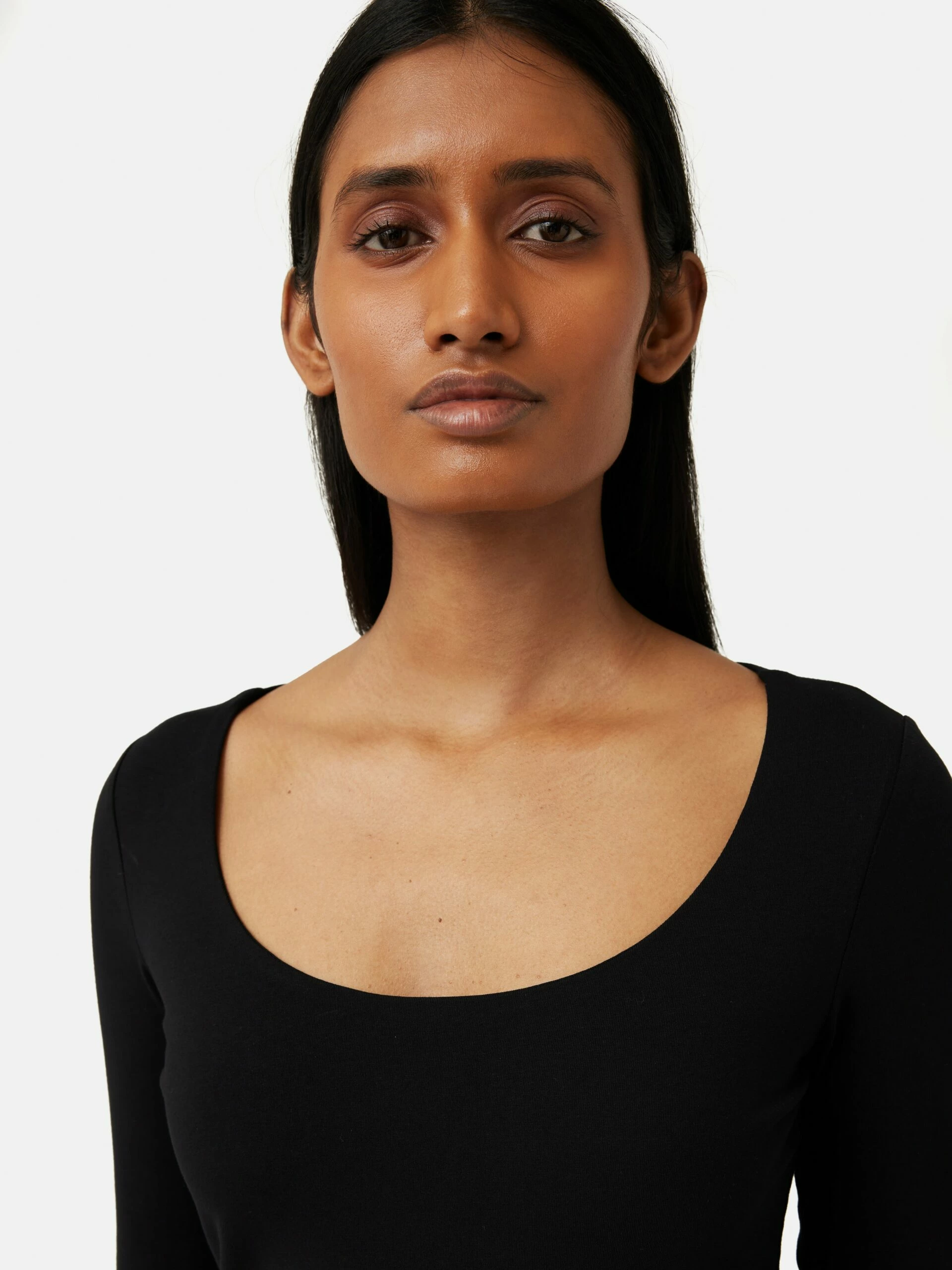 Double Front Ballet Neck Top | Black 3 Double Front Ballet Neck Top | Black - Image 3