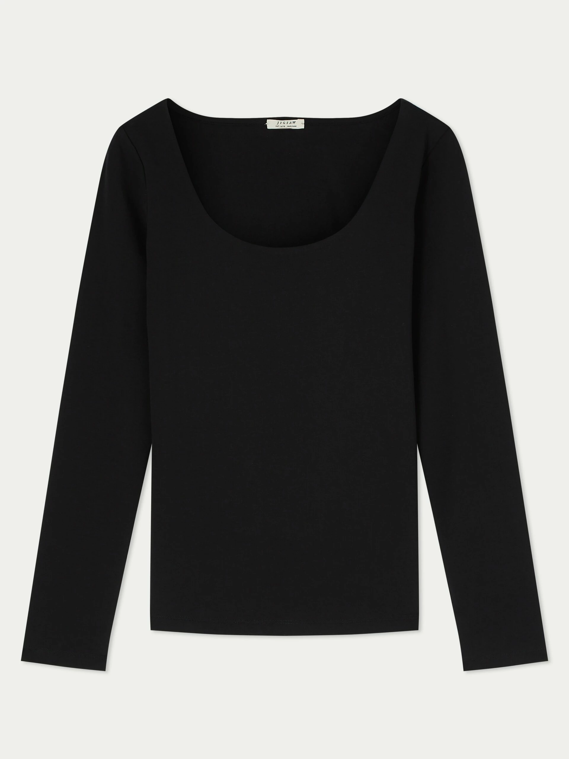 Double Front Ballet Neck Top | Black 6 Double Front Ballet Neck Top | Black - Image 6