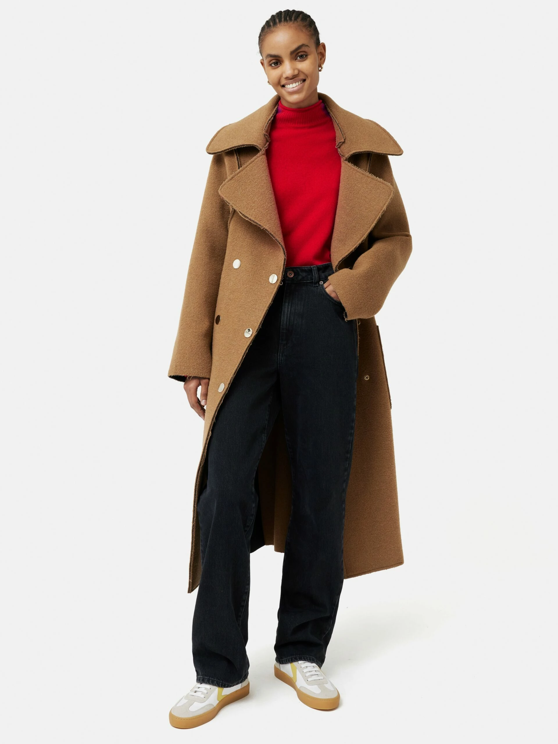 Merino Cashmere Raglan Jumper | Red 5 Merino Cashmere Raglan Jumper | Red - Image 5