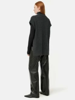 Merino Cashmere Longline Tunic | Charcoal 9 Merino Cashmere Longline Tunic | Charcoal -Jigsaw Shop J45460 GY003 5