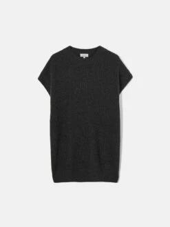 Merino Cashmere Longline Tunic | Charcoal 10 Merino Cashmere Longline Tunic | Charcoal -Jigsaw Shop J45460 GY003 STILL 10