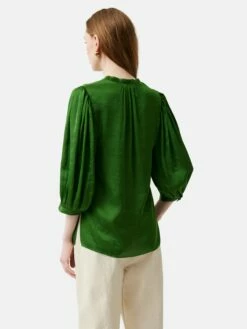 Cecily Satin Drape Top | Green 13 Cecily Satin Drape Top | Green -Jigsaw Shop J45568 GN000 5