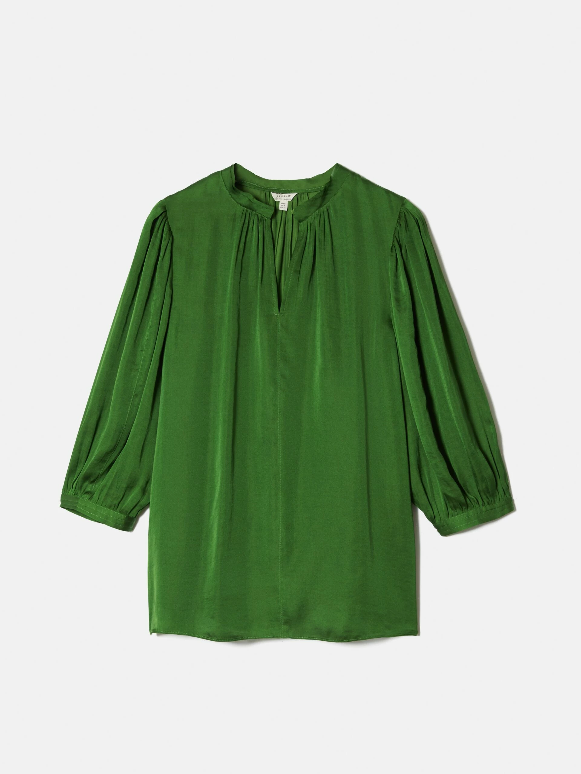 Cecily Satin Drape Top | Green 7 Cecily Satin Drape Top | Green - Image 7