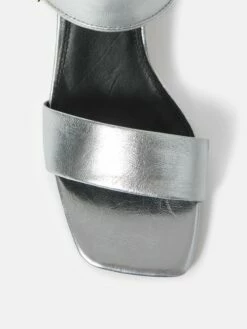 Maybell Metallic Heeled Sandal | Silver -Jigsaw Shop J45598 GY009 STILL 1