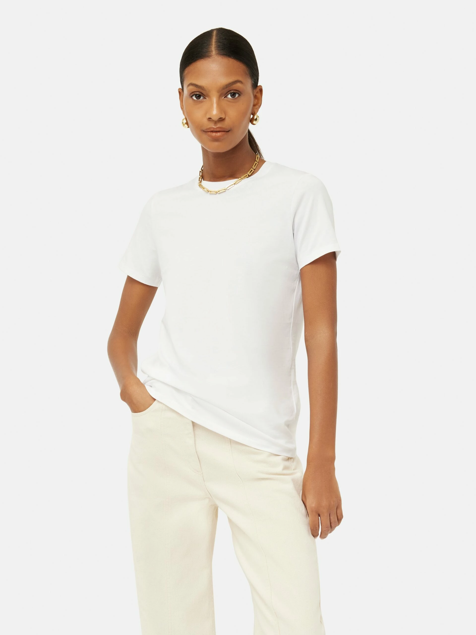 Supima Cotton Crew Neck Tee | White 1 Supima Cotton Crew Neck Tee | White
