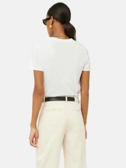 Supima Cotton Crew Neck Tee | White 10 Supima Cotton Crew Neck Tee | White -Jigsaw Shop J45602 WH000 6