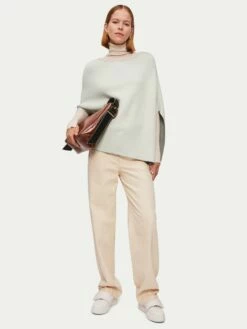 Reversible Cotton Blend Poncho | Grey -Jigsaw Shop J45761 GY000 3