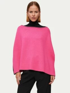 Reversible Cotton Blend Poncho | Dark Grey -Jigsaw Shop J45761 GY002 4