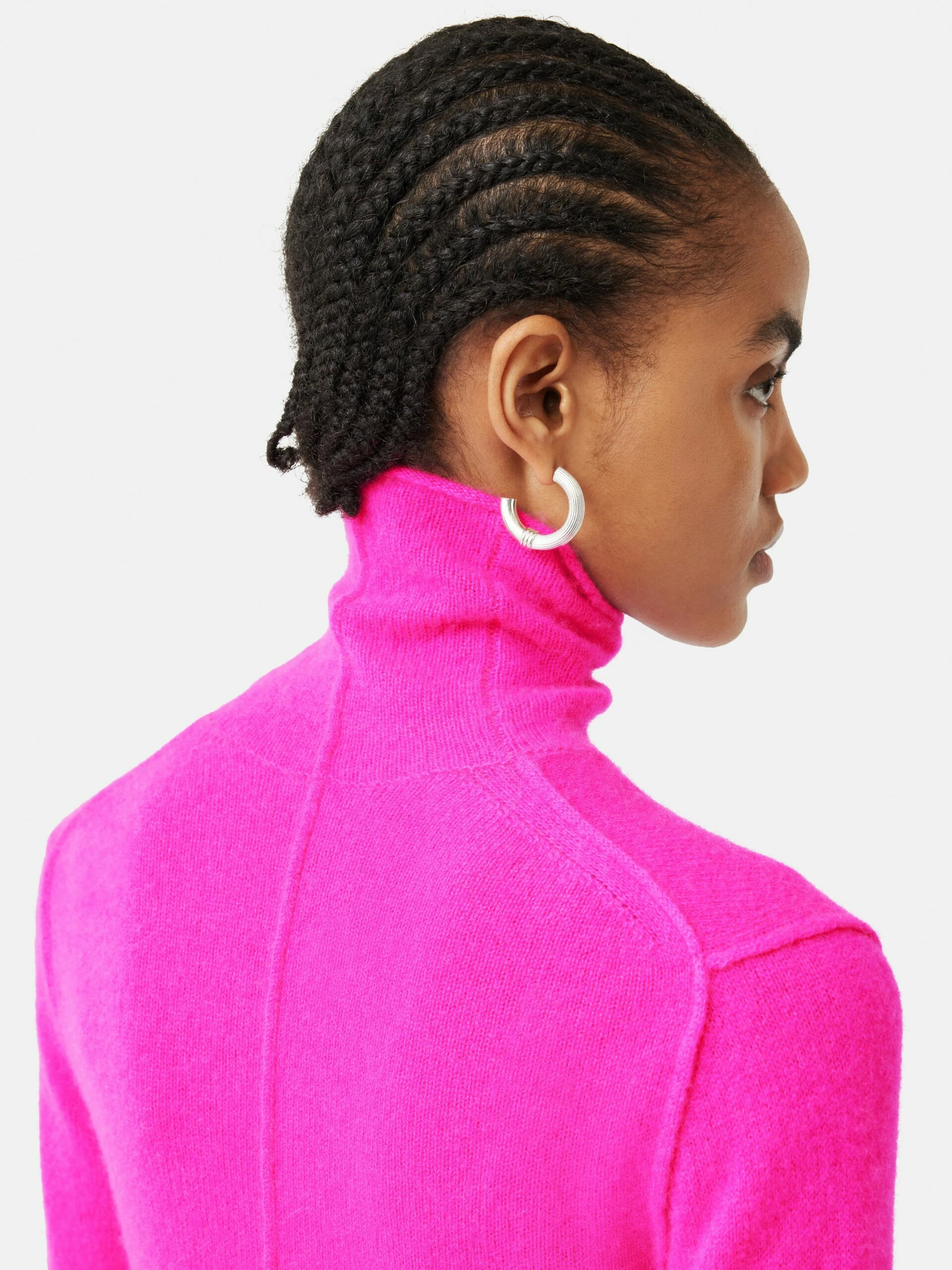 Cloud Cashmere Roll Neck | Pink 4 Cloud Cashmere Roll Neck | Pink - Image 4