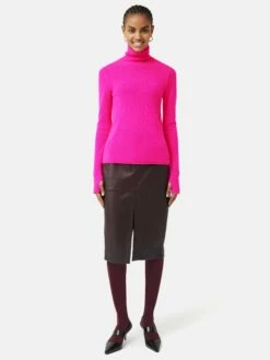 Cloud Cashmere Roll Neck | Pink 11 Cloud Cashmere Roll Neck | Pink -Jigsaw Shop J45866 PI000 2