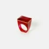 Square Resin Ring | Red