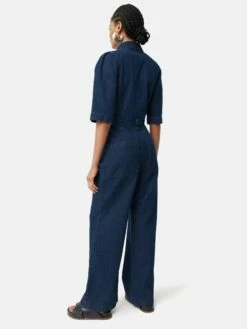 Denim Zip Front Jumpsuit | Indigo 10 Denim Zip Front Jumpsuit | Indigo -Jigsaw Shop J45930 BL012 5