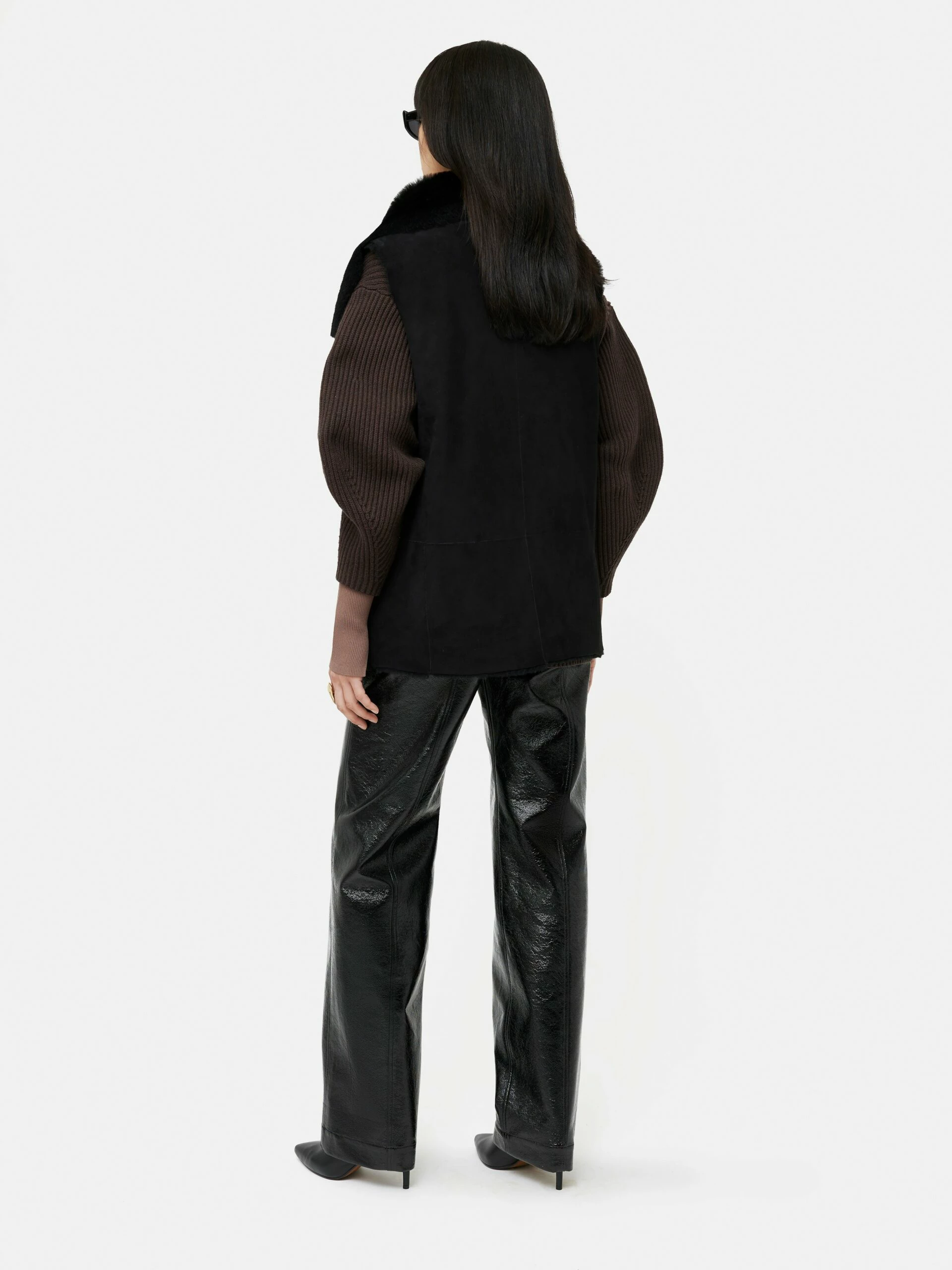 Shearling Gilet | Black 6 Shearling Gilet | Black - Image 6