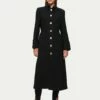 Italian Wool Military Coat | Black