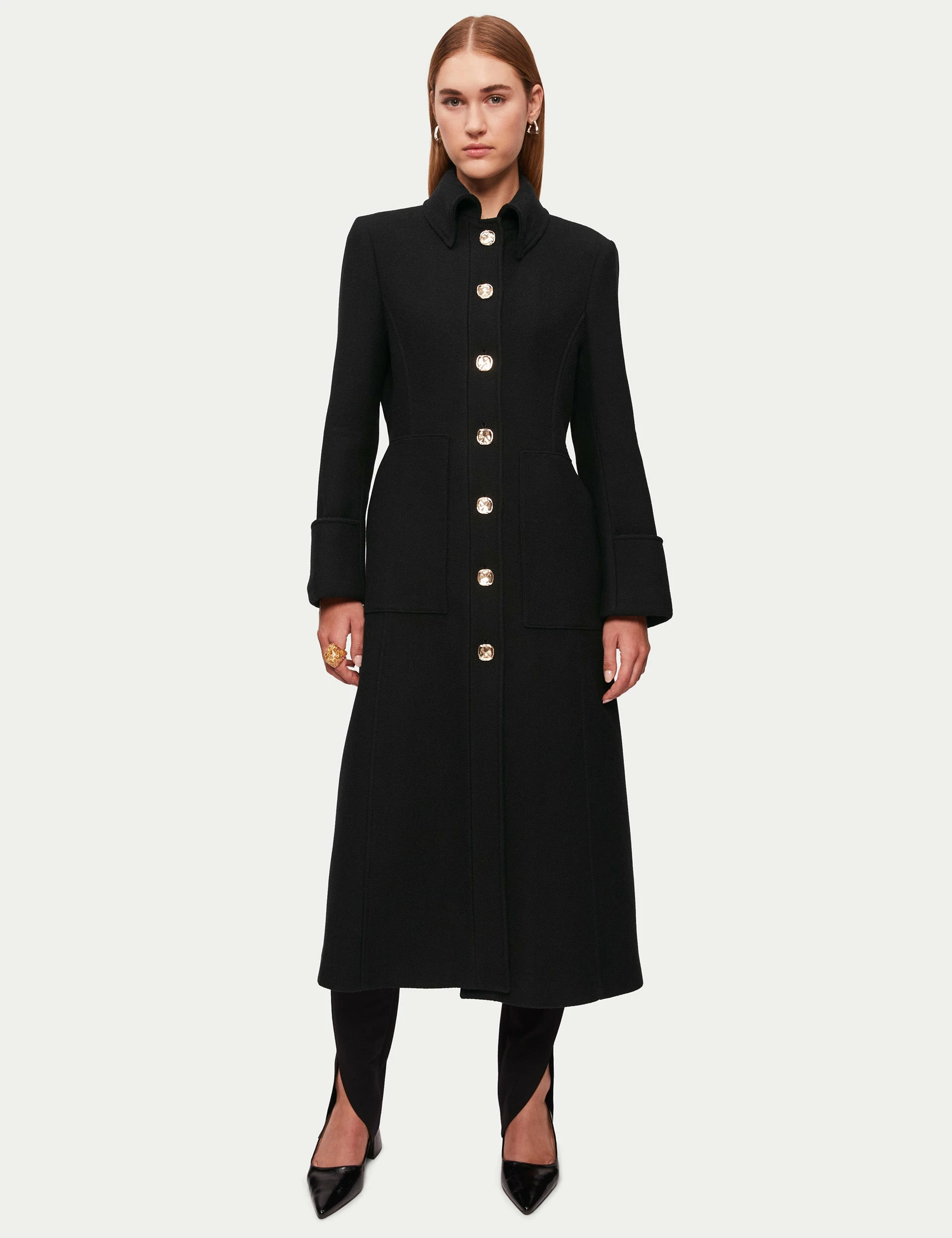 Italian Wool Military Coat | Black 1 Italian Wool Military Coat | Black