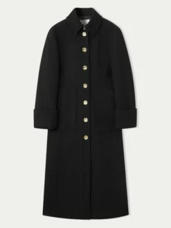 Italian Wool Military Coat | Black 13 Italian Wool Military Coat | Black -Jigsaw Shop J45964 BK000 STILL